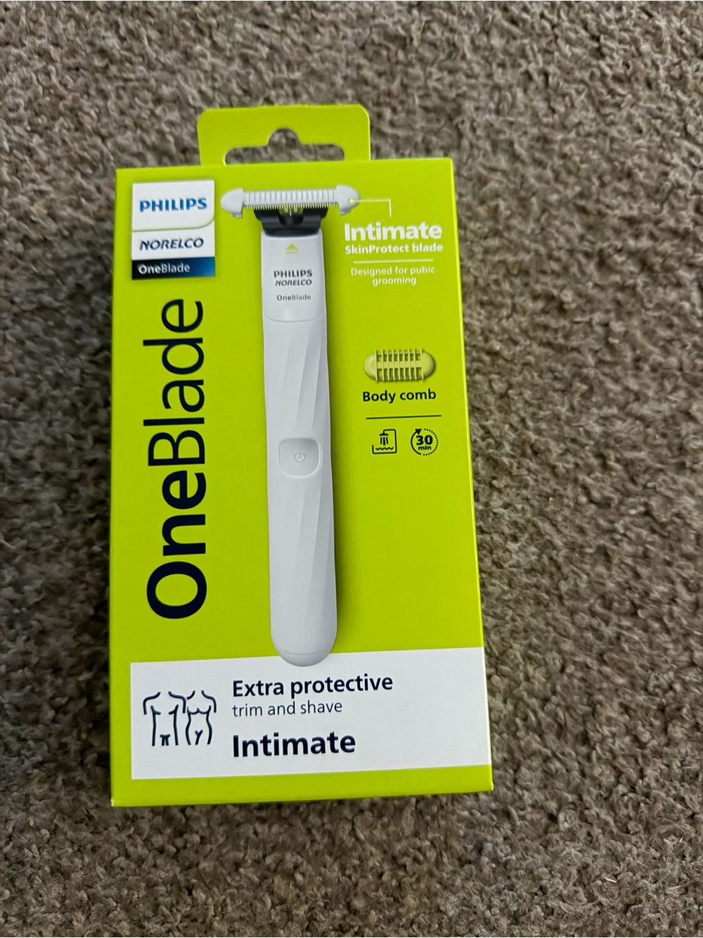 Philips Norelco OneBlade Intimate Trimmer - Lime Green